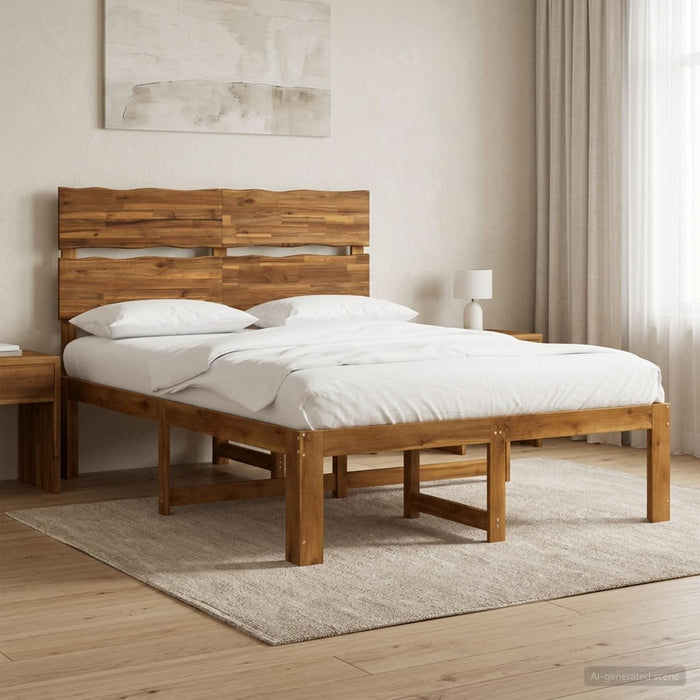 Cadru de pat dublu cu spătar ROSTOCK natural 137 x 190 cm WALTI