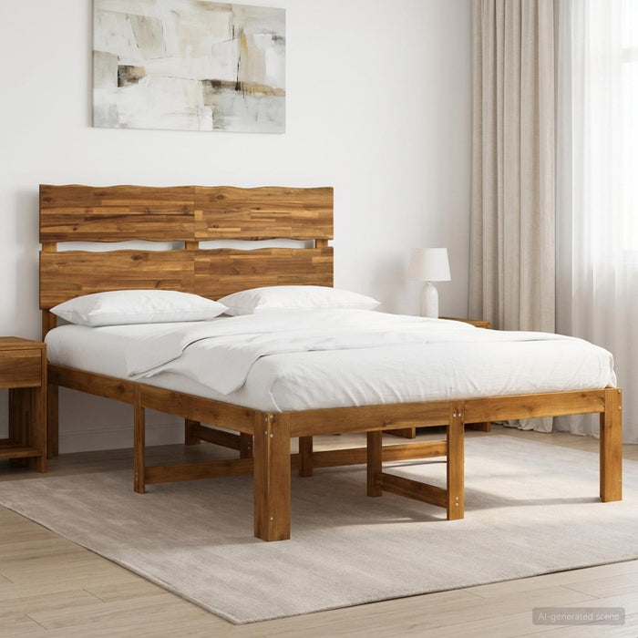 Cadru de pat dublu cu spătar ROSTOCK natural 152 x 203 cm WALTI