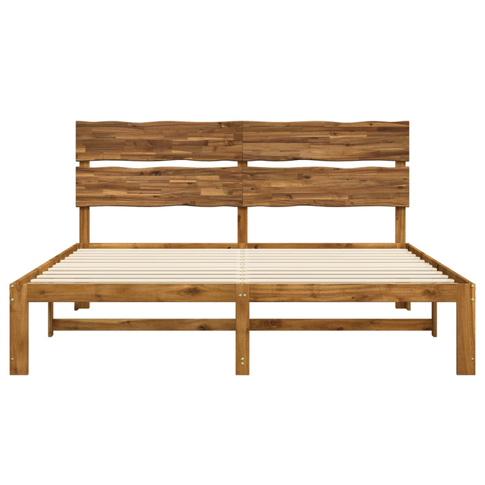 Cadru de pat dublu cu spătar ROSTOCK natural 193 x 203 cm WALTI