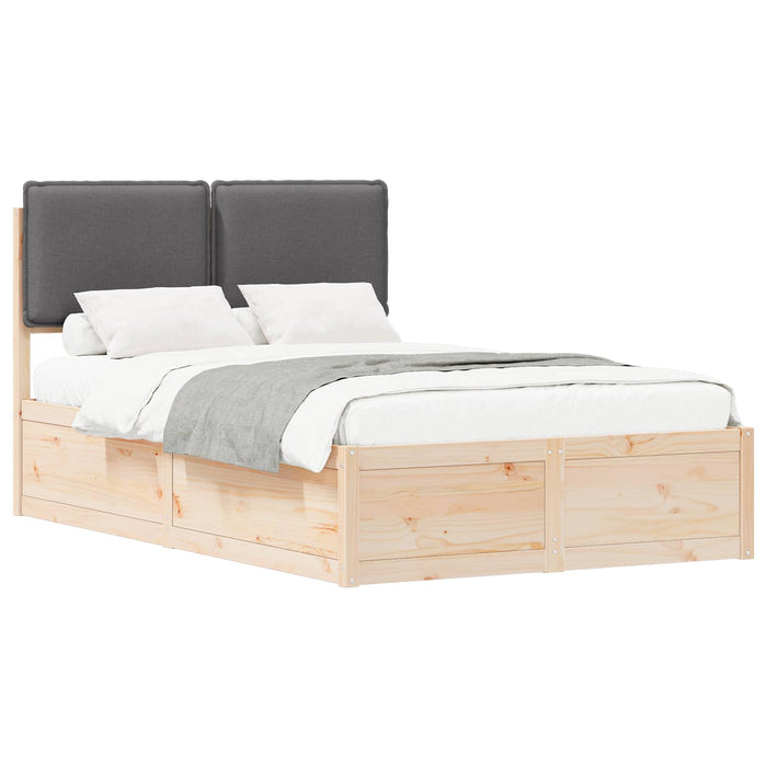 Cadru de pat cu tăblie tapițată Gri închis 120 x 190 cm - WALTI WALTI