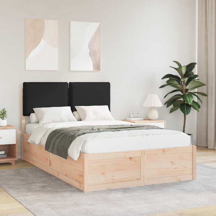Cadru de pat cu tăblie tapițată cu headboard Negru 120 x 190 cm - WALTI WALTI