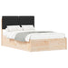 Cadru de pat cu tăblie tapițată cu headboard Negru 120 x 190 cm - WALTI WALTI