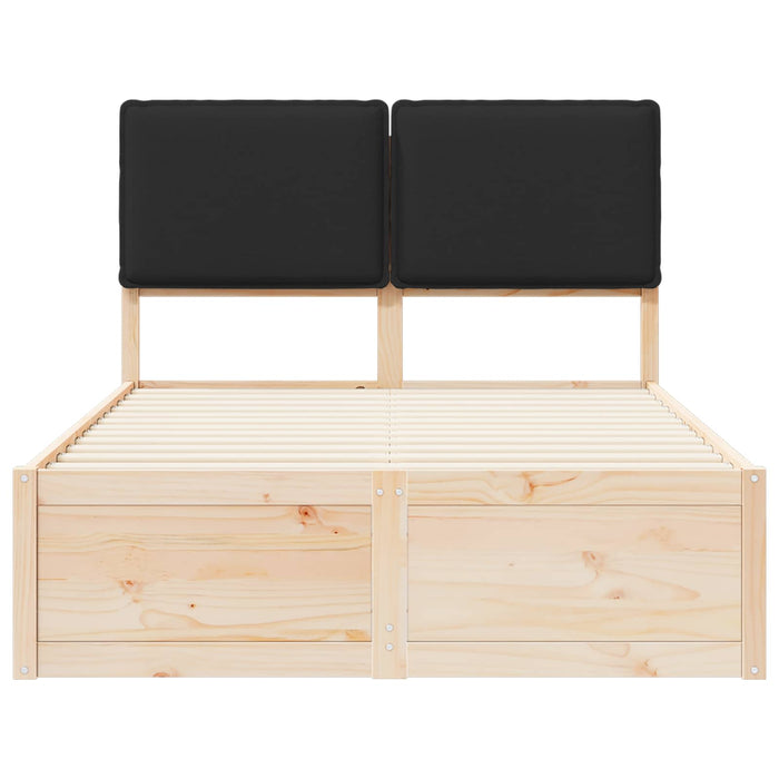 Cadru de pat cu tăblie tapițată cu headboard Negru 120 x 190 cm - WALTI WALTI