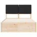 Cadru de pat cu tăblie tapițată cu headboard Negru 120 x 190 cm - WALTI WALTI