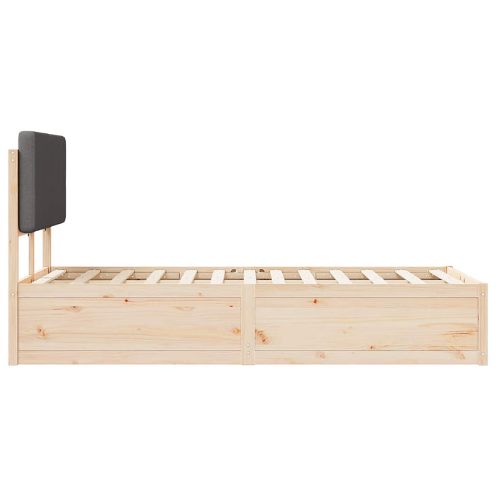 Cadru de pat cu tăblie tapițată Gri închis 120 x 190 cm - WALTI WALTI