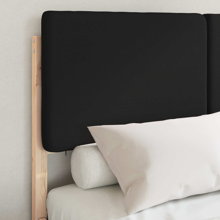 Cadru de pat cu tăblie tapițată cu headboard Negru 120 x 190 cm - WALTI WALTI