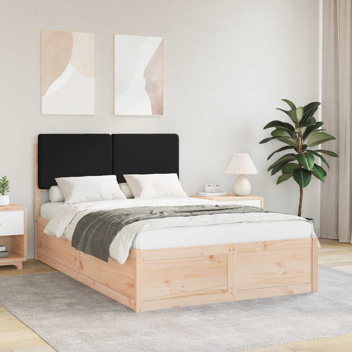 Cadru de pat cu tăblie tapițată cu headboard Negru 120 x 190 cm - WALTI WALTI