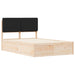 Cadru de pat cu tăblie tapițată cu headboard Negru 120 x 190 cm - WALTI WALTI