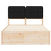 Cadru de pat cu tăblie tapițată cu headboard Negru 120 x 200 cm - WALTI WALTI
