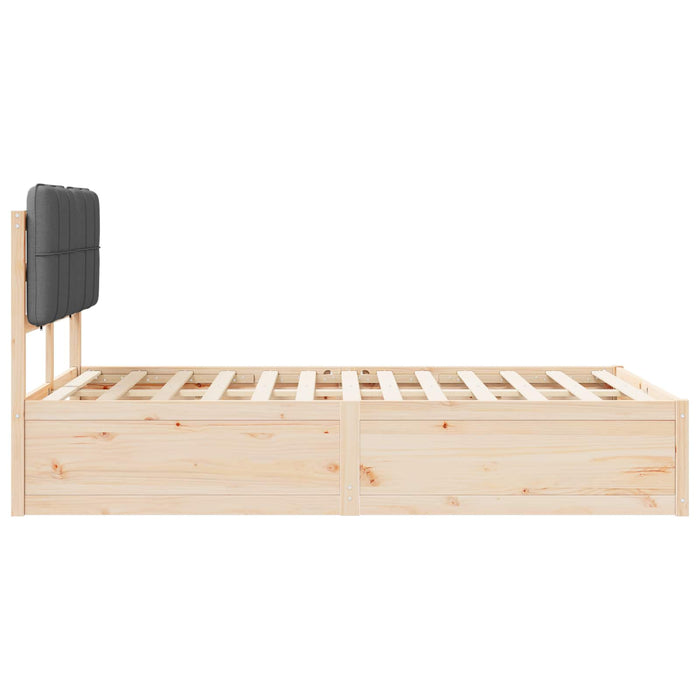 Cadru de pat cu tăblie tapițată Gri închis 120 x 190 cm - WALTI WALTI