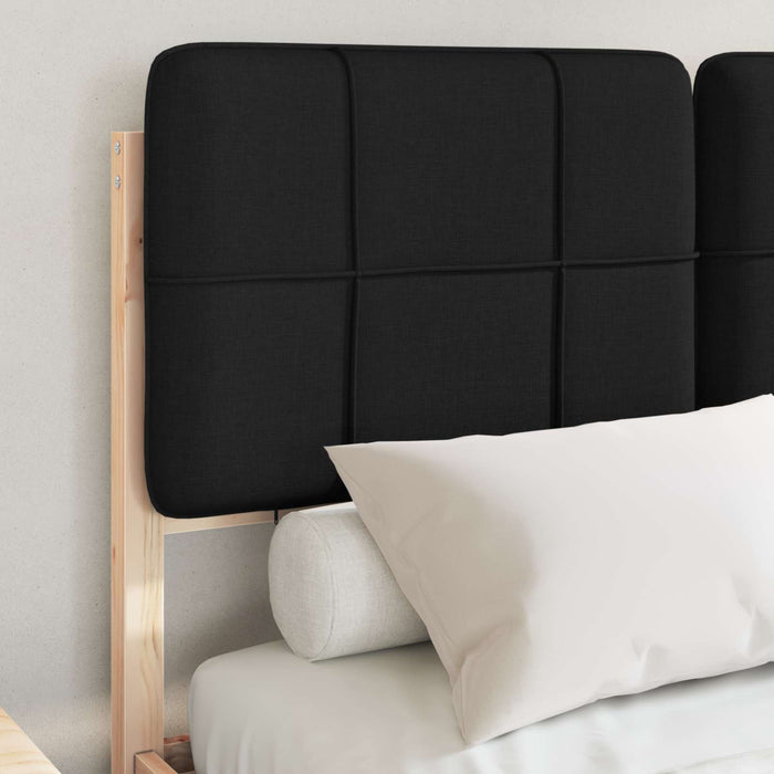 Cadru de pat cu tăblie tapițată cu headboard Negru 120 x 190 cm - WALTI WALTI