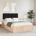 Cadru de pat cu tăblie tapițată cu headboard Negru 120 x 190 cm - WALTI WALTI
