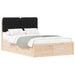 Cadru de pat cu tăblie tapițată cu headboard Negru 120 x 190 cm - WALTI WALTI