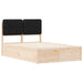 Cadru de pat cu tăblie tapițată cu headboard Negru 120 x 190 cm - WALTI WALTI