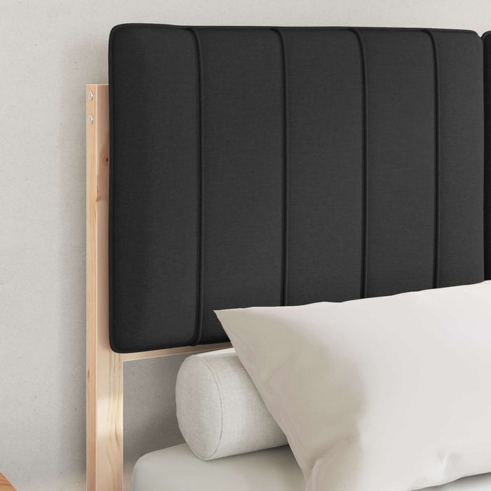 Cadru de pat cu tăblie tapițată cu headboard Negru 120 x 200 cm - WALTI WALTI