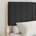Cadru de pat cu tăblie tapițată cu headboard Negru 120 x 200 cm - WALTI WALTI