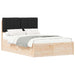 Cadru de pat cu tăblie tapițată cu headboard Negru 120 x 200 cm - WALTI WALTI