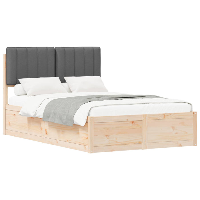 Cadru de pat cu tăblie tapițată Gri închis 120 x 190 cm - WALTI WALTI