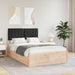 Cadru de pat cu tăblie tapițată cu headboard Negru 120 x 190 cm - WALTI WALTI