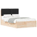 Cadru de pat cu tăblie tapițată cu headboard Negru 120 x 190 cm - WALTI WALTI
