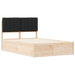Cadru de pat cu tăblie tapițată cu headboard Negru 120 x 190 cm - WALTI WALTI