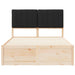 Cadru de pat cu tăblie tapițată cu headboard Negru 120 x 190 cm - WALTI WALTI
