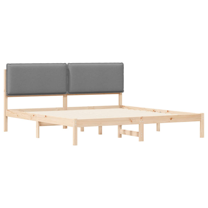 Cadru de pat cu tăblie tapițată Gri deschis 200 x 200 cm - WALTI WALTI