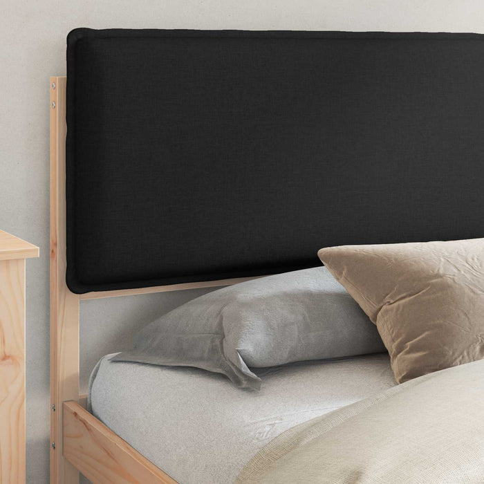 Cadru de pat cu tăblie tapițată cu headboard Negru 200 x 200 cm - WALTI WALTI