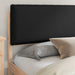 Cadru de pat cu tăblie tapițată cu headboard Negru 200 x 200 cm - WALTI WALTI