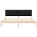 Cadru de pat cu tăblie tapițată cu headboard Negru 200 x 200 cm - WALTI WALTI