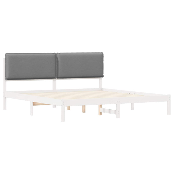 Cadru de pat cu tăblie tapițată Gri deschis 200 x 200 cm - WALTI WALTI
