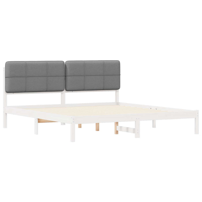 Cadru de pat cu tăblie tapițată cu headboard Negru 200 x 200 cm - WALTI WALTI