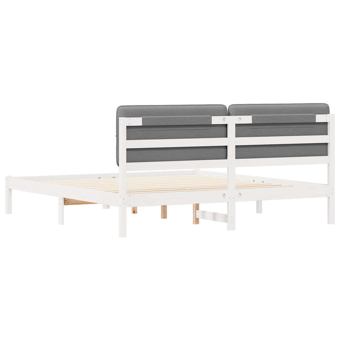 Cadru de pat cu tăblie tapițată cu headboard Negru 200 x 200 cm - WALTI WALTI