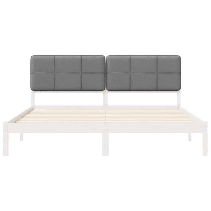 Cadru de pat cu tăblie tapițată cu headboard Negru 200 x 200 cm - WALTI WALTI