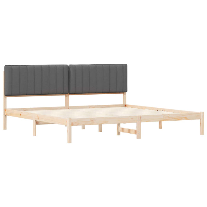Cadru de pat cu tăblie tapițată Gri închis 200 x 200 cm - WALTI WALTI