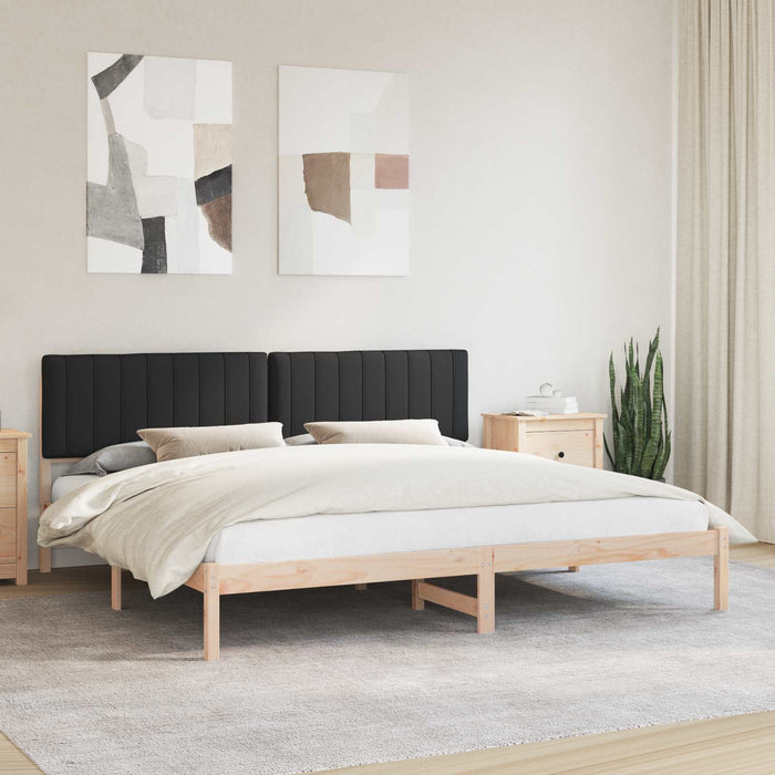 Cadru de pat cu tăblie tapițată Negru 200 x 200 cm - WALTI WALTI