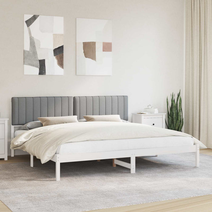 Cadru de pat cu tăblie tapițată Gri deschis 200 x 200 cm - WALTI WALTI