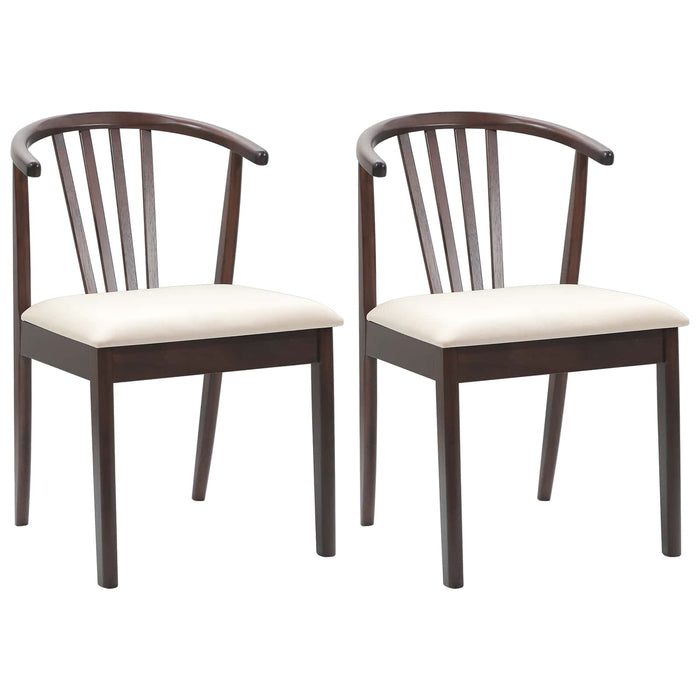 Scaun de sufragerie 2 pcs Maro deschis și deschis - WALTI WALTI