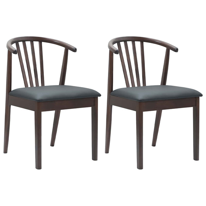 Scaun de sufragerie 2 pcs Maro deschis și negru - WALTI WALTI