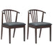 Scaun de sufragerie 2 pcs Maro deschis și negru - WALTI WALTI
