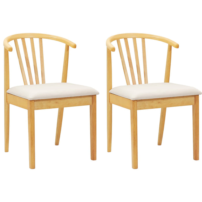 Scaun de sufragerie 2 pcs Natural și deschis - WALTI WALTI