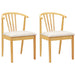 Scaun de sufragerie 2 pcs Natural și deschis - WALTI WALTI