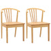 Scaun de sufragerie 2 pcs natural Lemn de cauciuc solid - WALTI WALTI