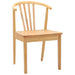 Scaun de sufragerie 2 pcs natural Lemn de cauciuc solid - WALTI WALTI