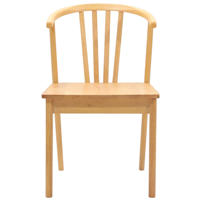 Scaun de sufragerie 2 pcs natural Lemn de cauciuc solid - WALTI WALTI