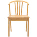 Scaun de sufragerie 2 pcs natural Lemn de cauciuc solid - WALTI WALTI