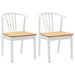 Scaun de sufragerie 2 pcs alb și natural Lemn de cauciuc solid - WALTI WALTI