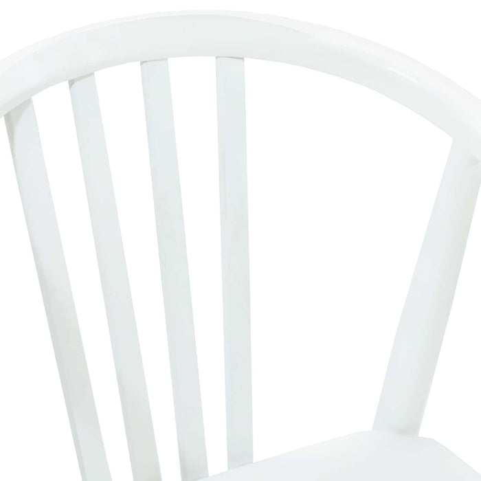Scaun de sufragerie 2 pcs Alb Lemn de cauciuc solid - WALTI WALTI