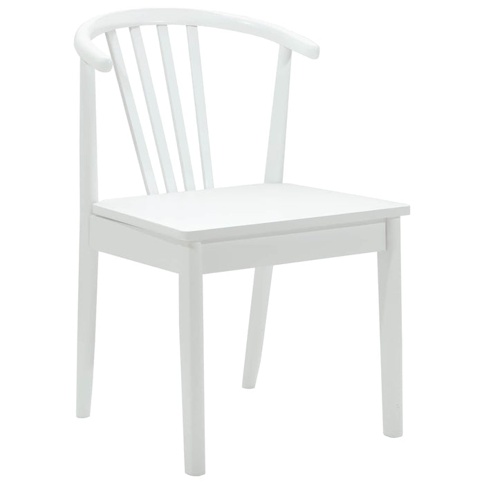 Scaun de sufragerie 2 pcs Alb Lemn de cauciuc solid - WALTI WALTI