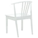 Scaun de sufragerie 2 pcs Alb Lemn de cauciuc solid - WALTI WALTI